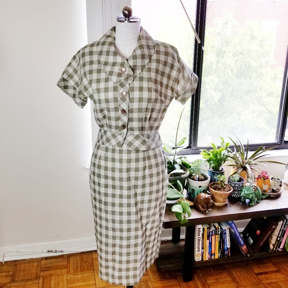 50s Vintage Summer 2 Piece Skirt Set - Picture 2 of 7